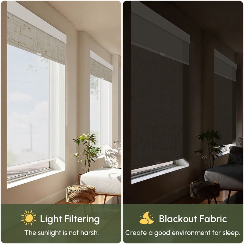 Custom Cordless Double Layer R - огляд і ціна Linen Roller Blind