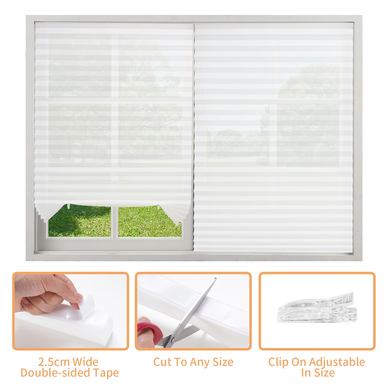Pleated Window Blinds Temporar - огляд і ціна Linen Roller Blind