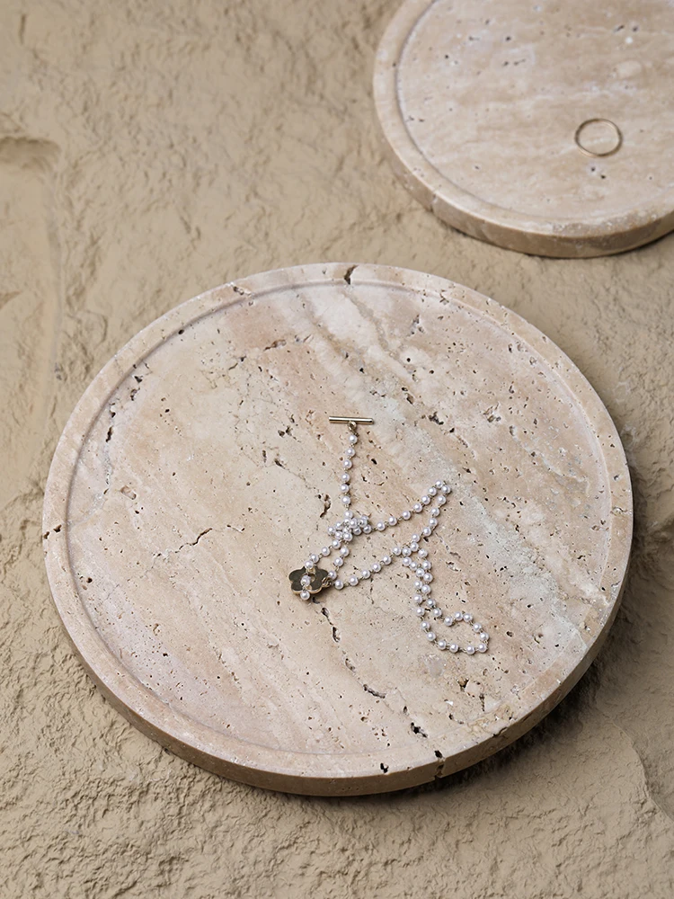 Minimalism Marble Tray for Per - огляд і ціна Travertine Tray Oval