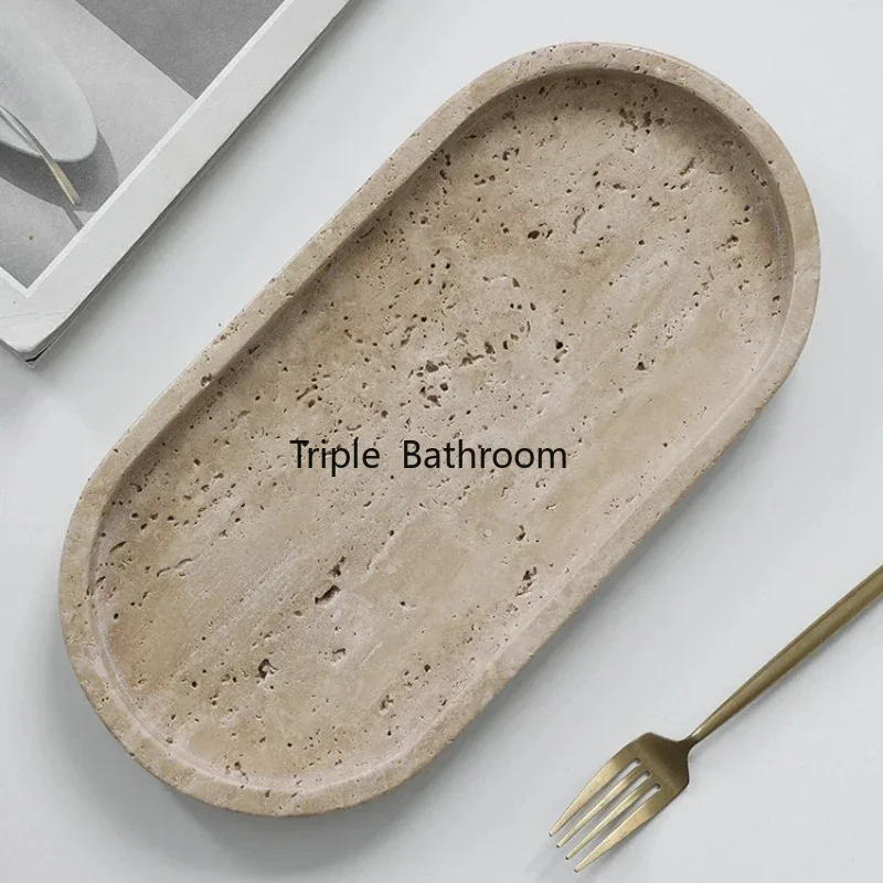 Natural Cave Stone Bathroom Su - огляд і ціна Travertine Tray Oval