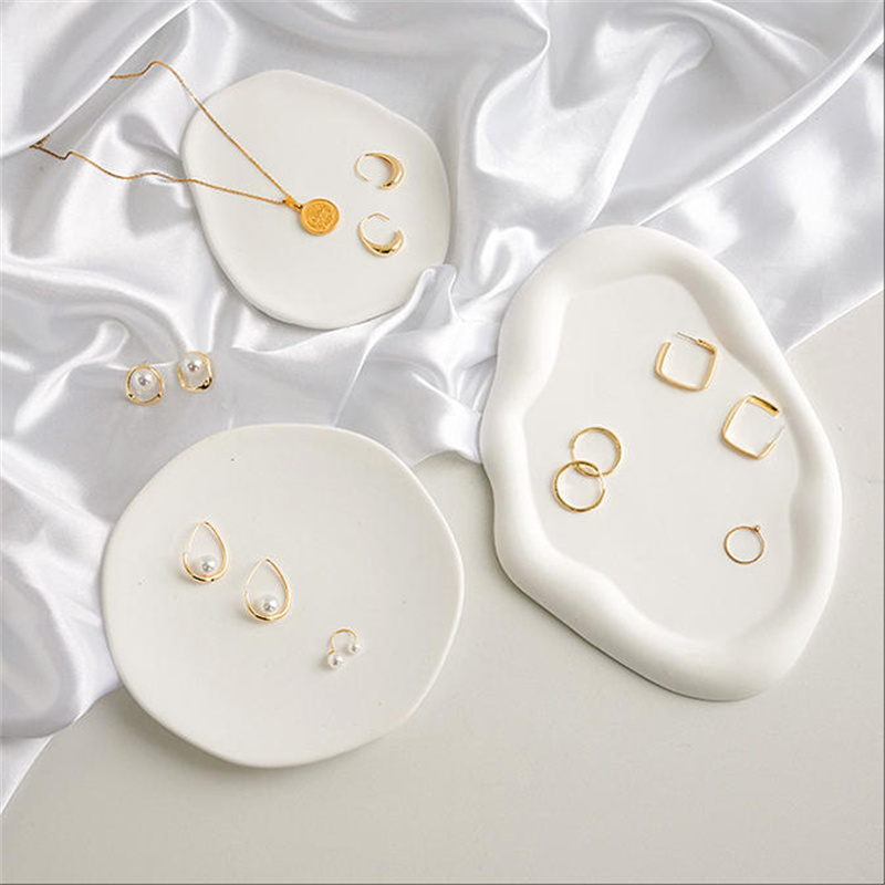 1PC Elegant White Jewelry Tray - огляд і ціна Travertine Tray Oval