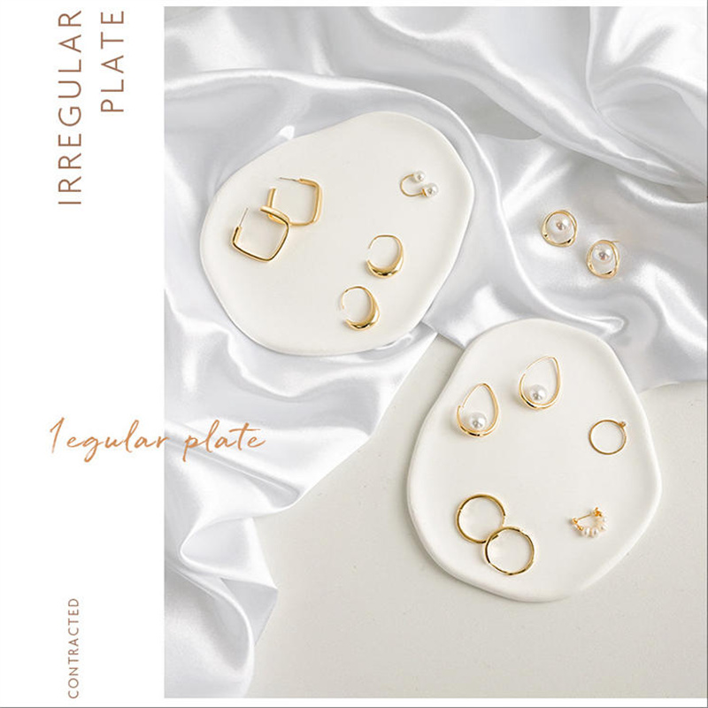 1PC Elegant White Jewelry Tray - огляд і ціна Travertine Tray Oval