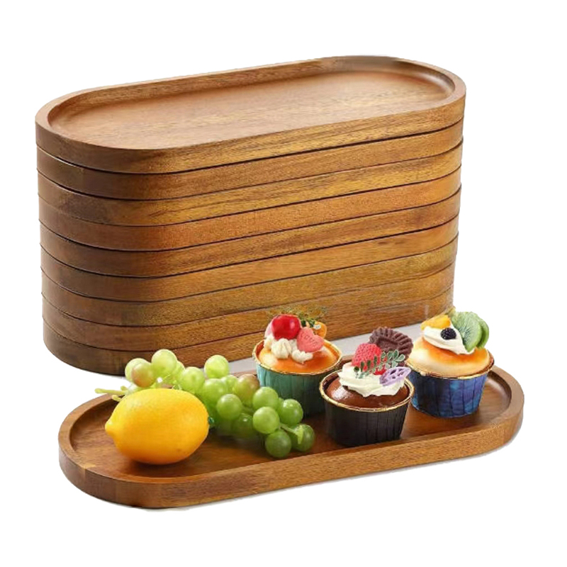 Tableware Solid Wood Food Tray - огляд і ціна Travertine Tray Oval