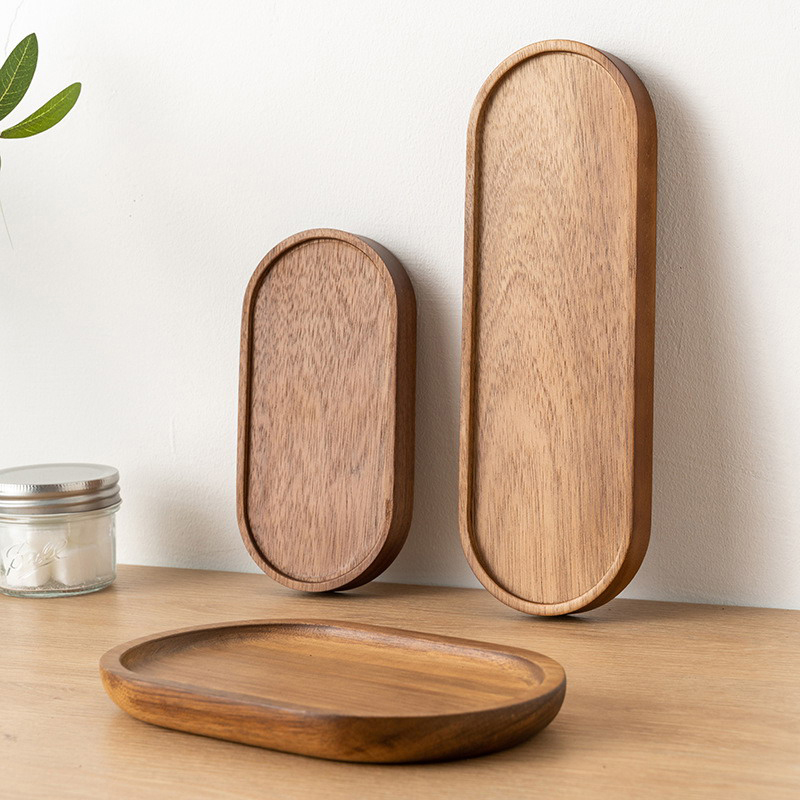 Tableware Solid Wood Food Tray - огляд і ціна Travertine Tray Oval