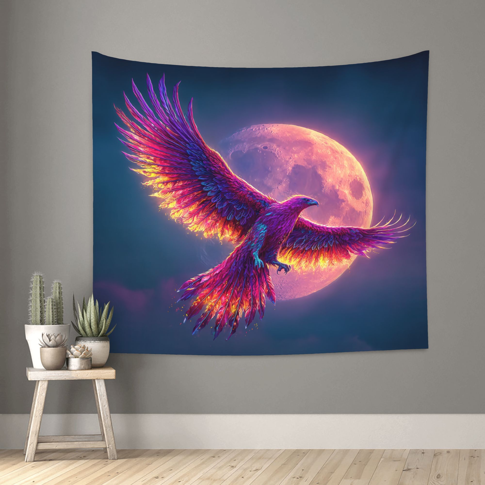 Phoenix Moon Sky Wall Tapestry - огляд і ціна Interior Design Hd