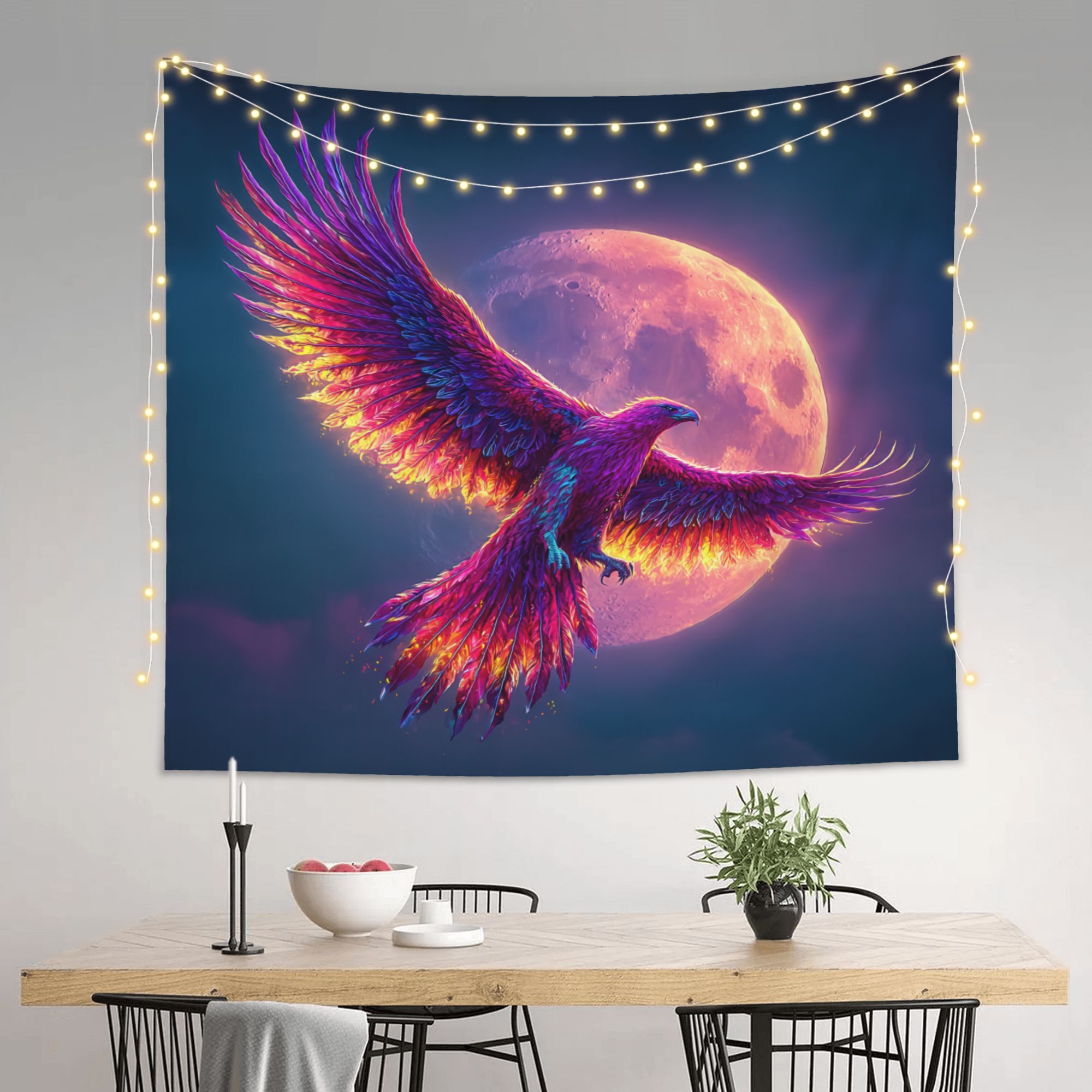 Phoenix Moon Sky Wall Tapestry - огляд і ціна Interior Design Hd