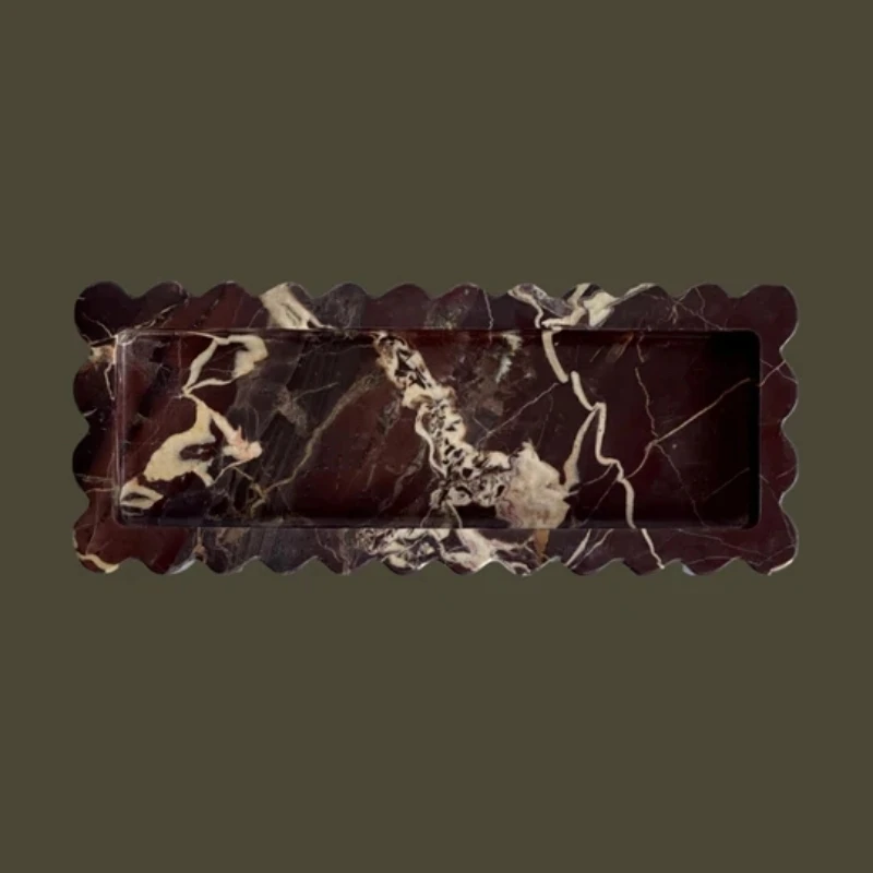 Natural Stone Purple Red Trave - огляд і ціна Travertine Tray Oval