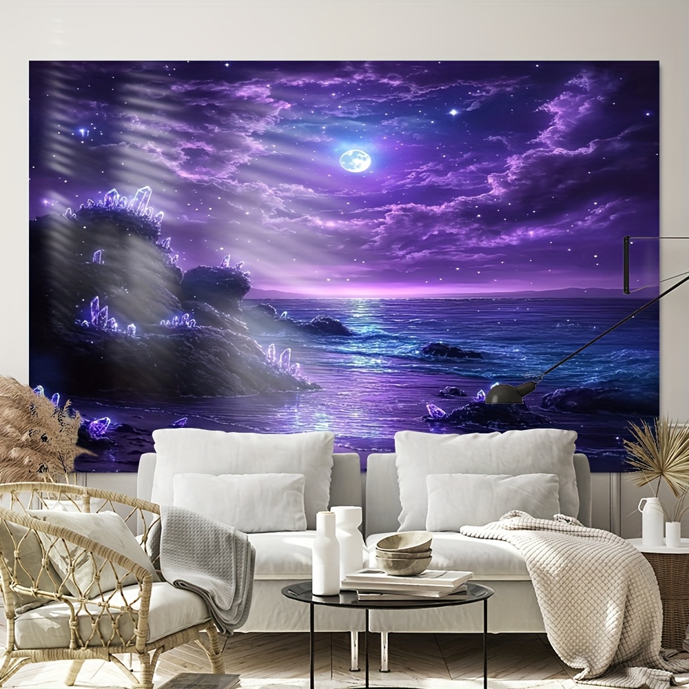 Purple Moon Ocean Night Wall M - огляд і ціна Interior Design Hd