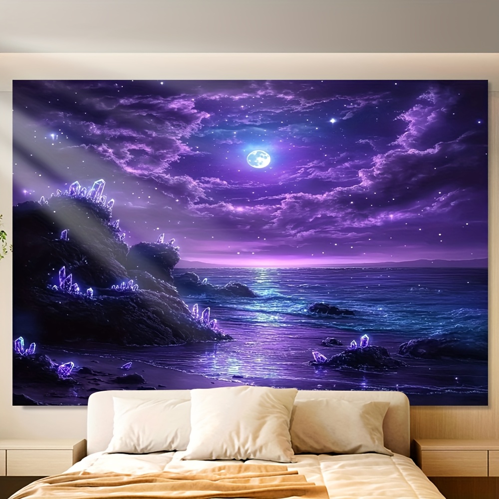 Purple Moon Ocean Night Wall M - огляд і ціна Interior Design Hd
