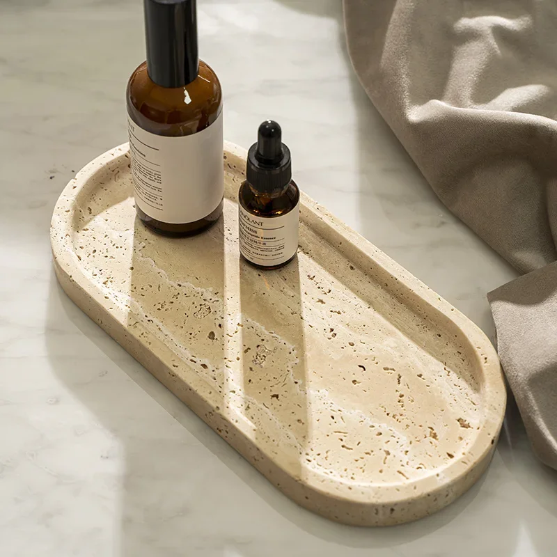 Oval Travertine Stone Tray for - огляд і ціна Travertine Tray Oval
