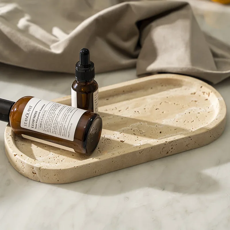 Oval Travertine Stone Tray for - огляд і ціна Travertine Tray Oval