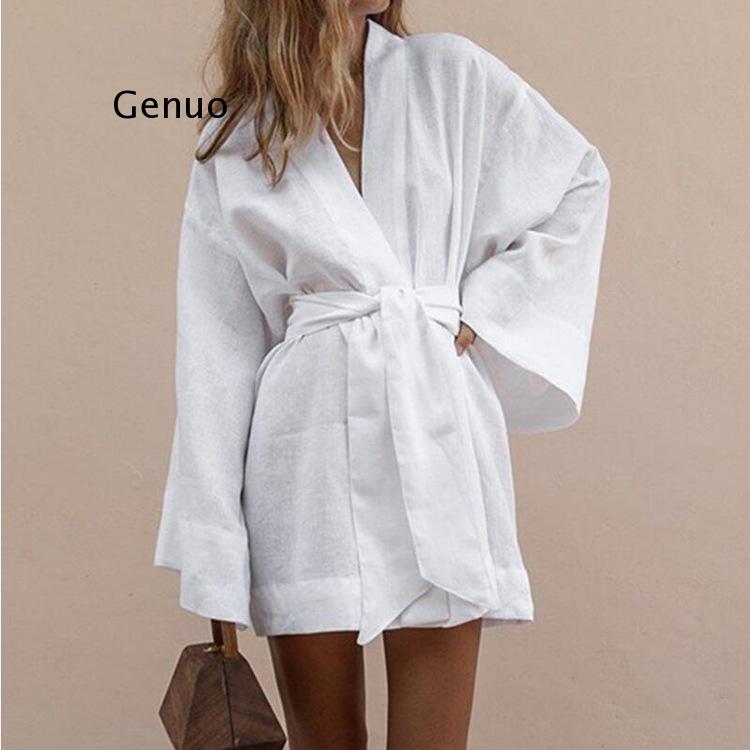 Lace Up Women's V-Neck Kimono  - огляд і ціна Linen Roller Blind