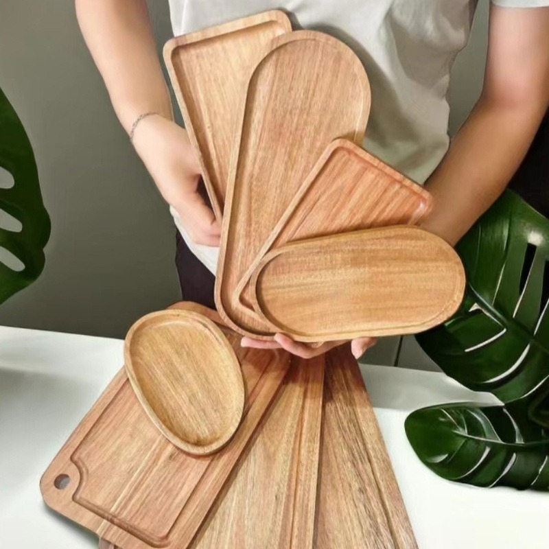 Wabi Sabi Style Acacia Wood De - огляд і ціна Travertine Tray Oval