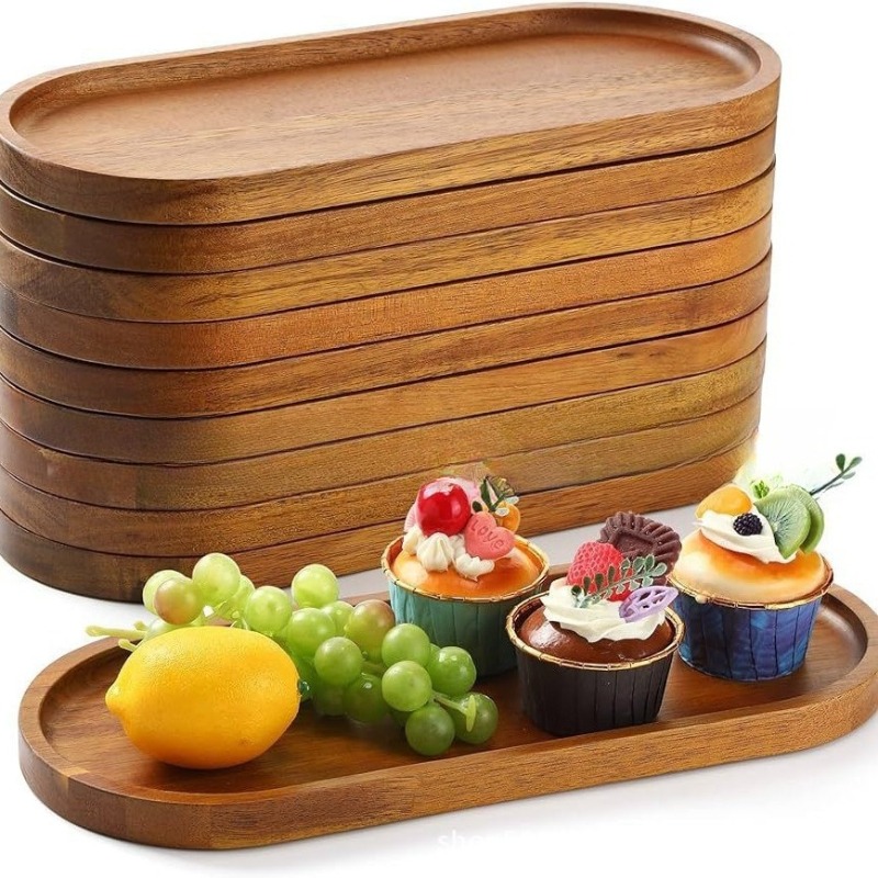 Wabi Sabi Style Acacia Wood De - огляд і ціна Travertine Tray Oval
