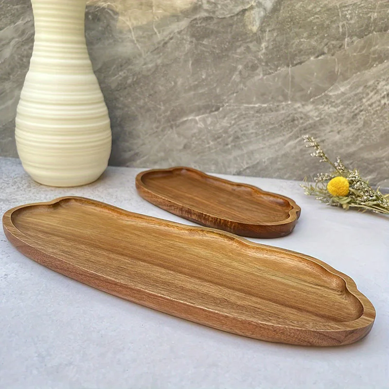 Japanese Style Wooden Tea Coff - огляд і ціна Travertine Tray Oval