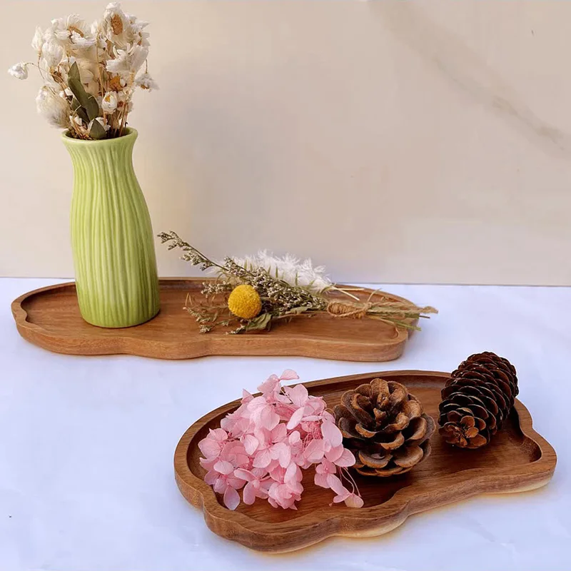 Japanese Style Wooden Tea Coff - огляд і ціна Travertine Tray Oval