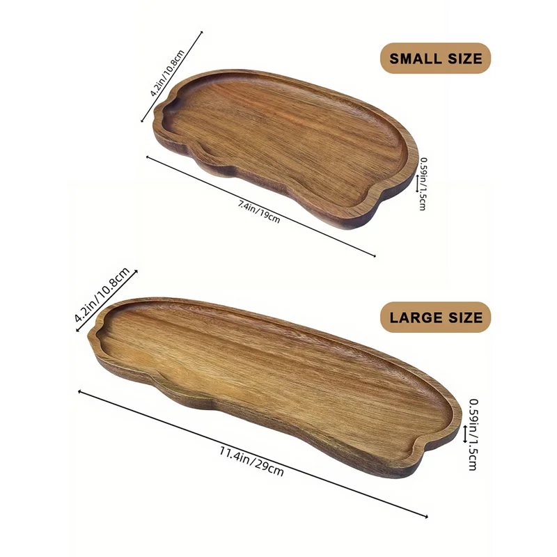 Japanese Style Wooden Tea Coff - огляд і ціна Travertine Tray Oval